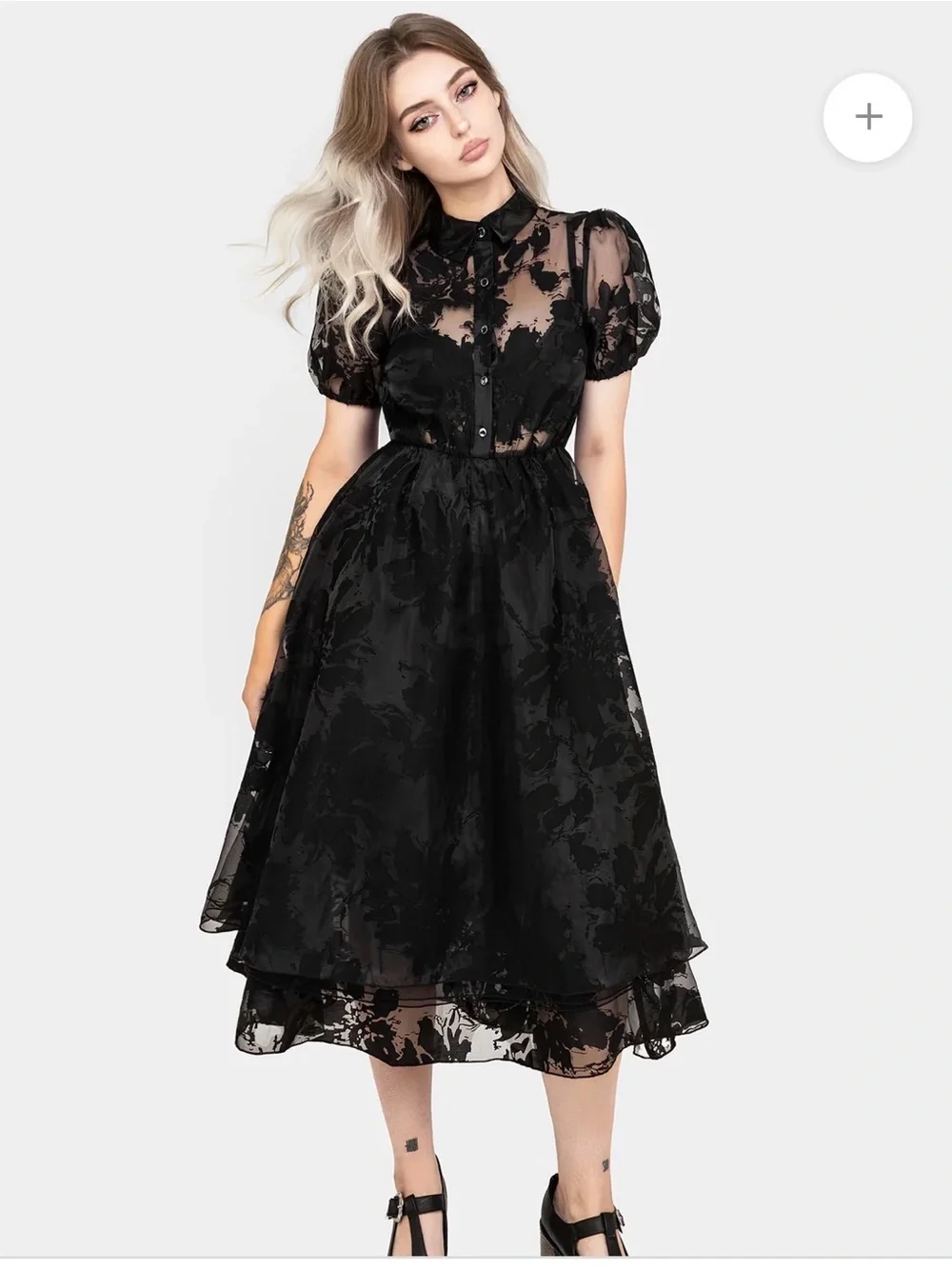Disturbia Spectre Layered Mini Shirt Dress - Picture 5 of 9